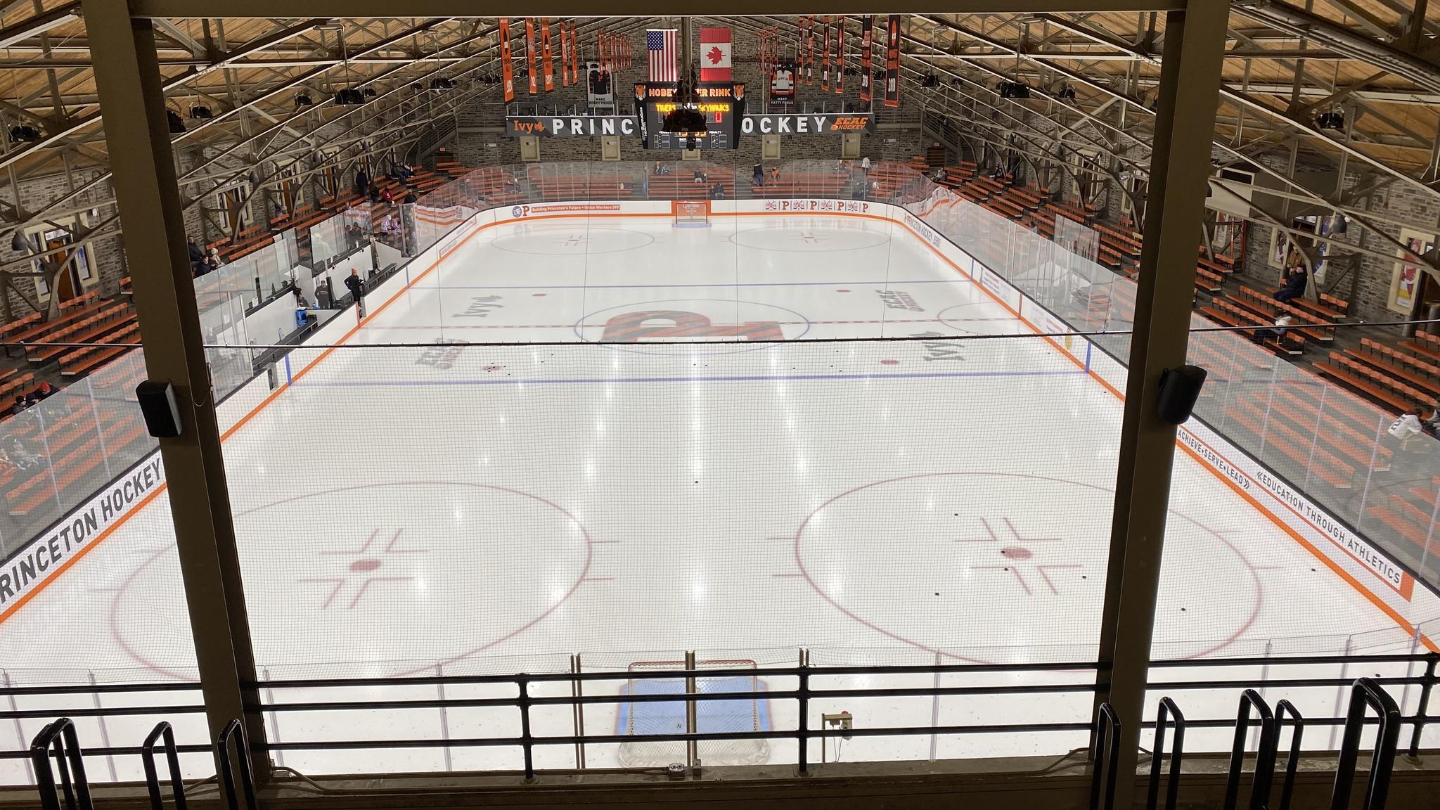 A view of Hobey Baker Rink from the upper deck
