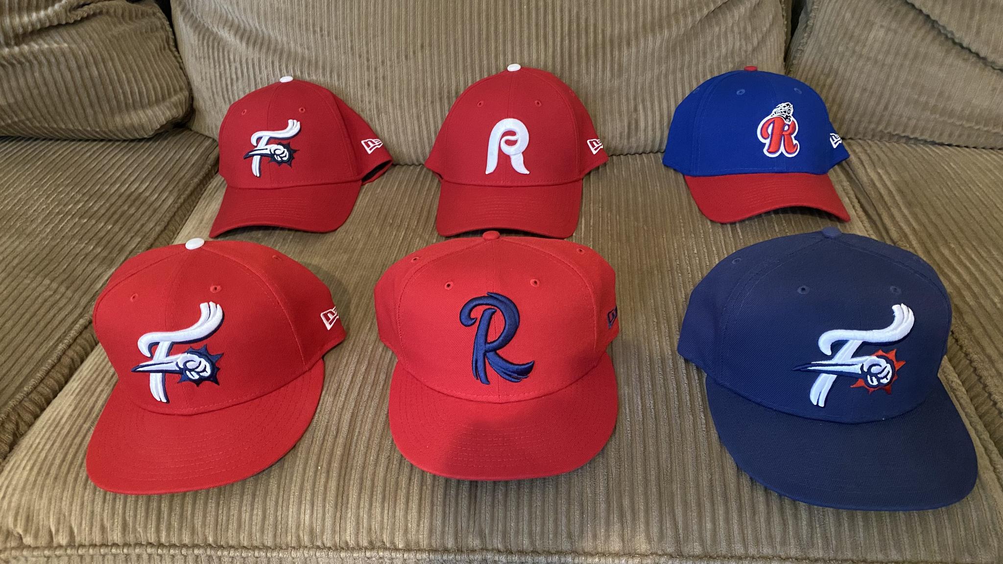 The six hats I got in Reading. The front three are fitted hats, while the back three are flexfit hats.