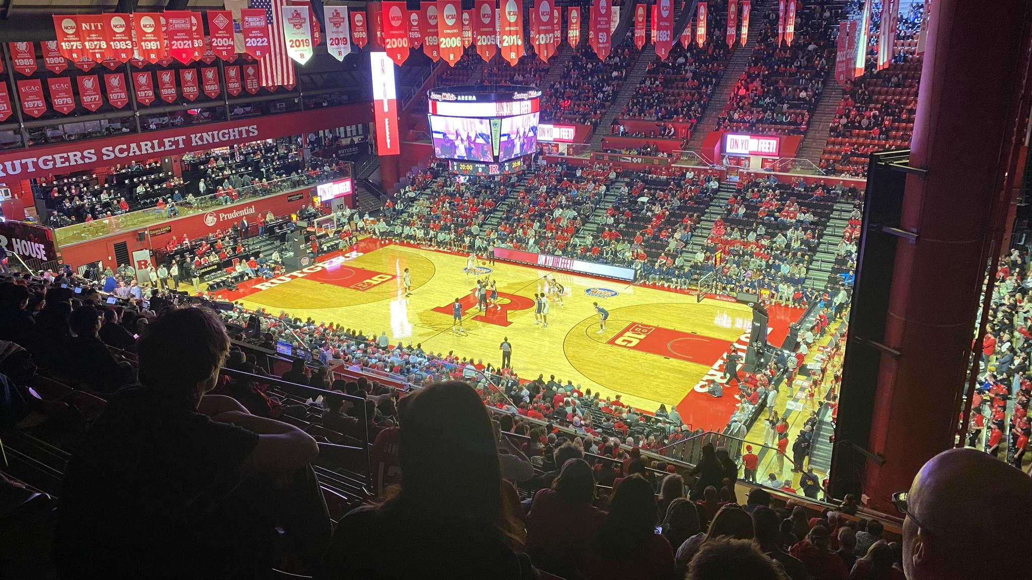 A view of Jersey Mike's Arena from the 300 level