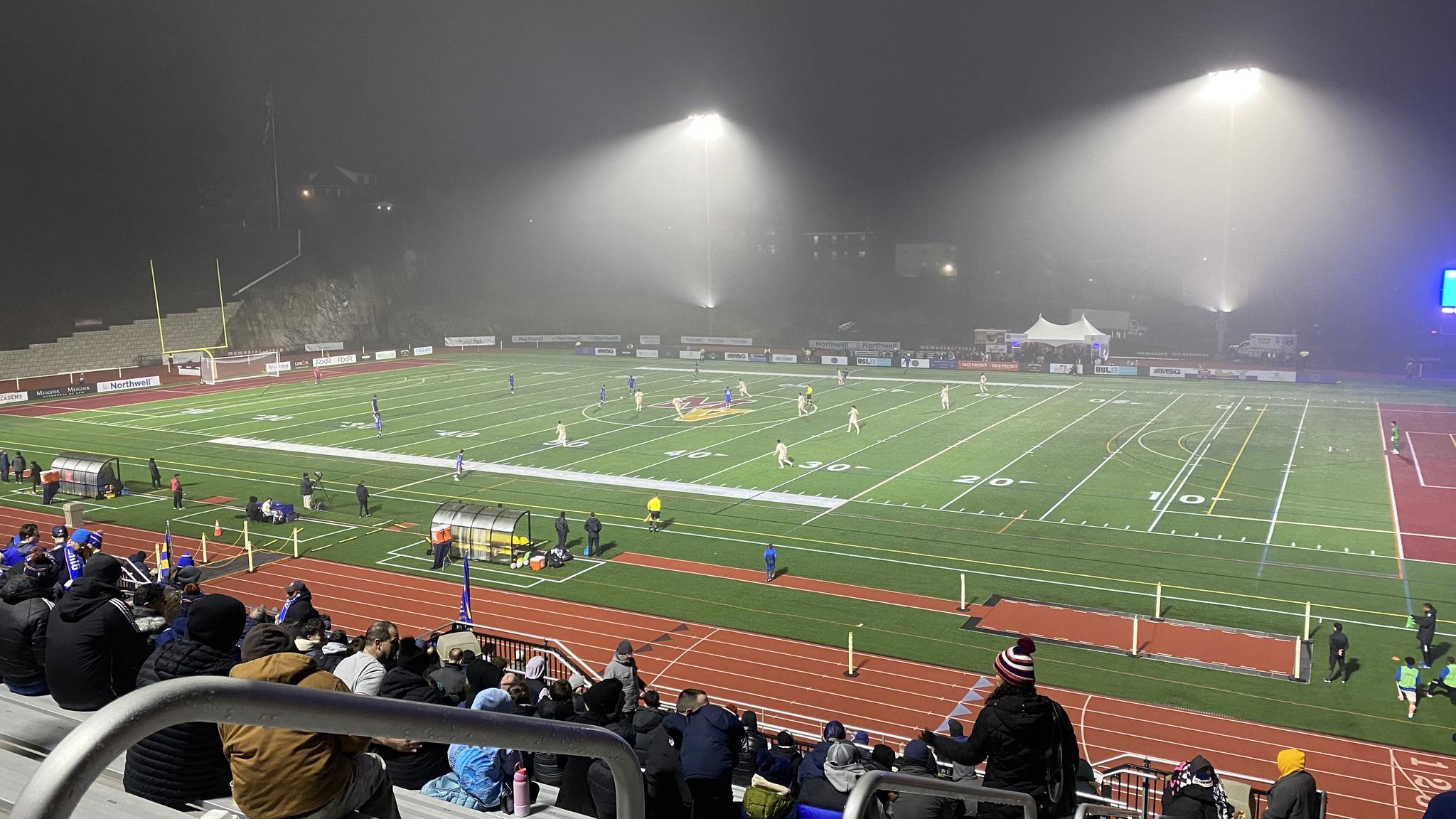 An image of the Stadium at Memorial Field from a corner