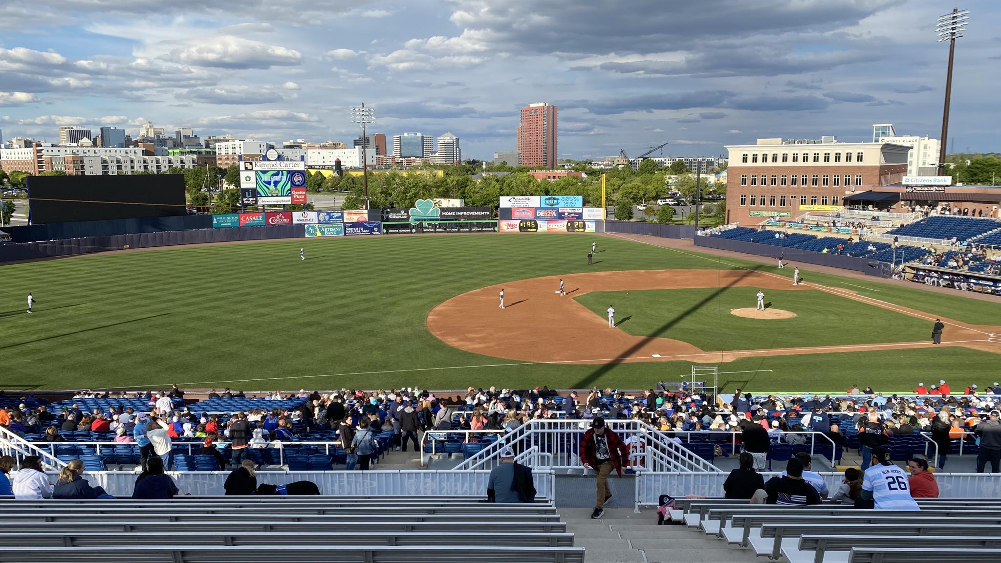 An image of the field at Frawley Stadium