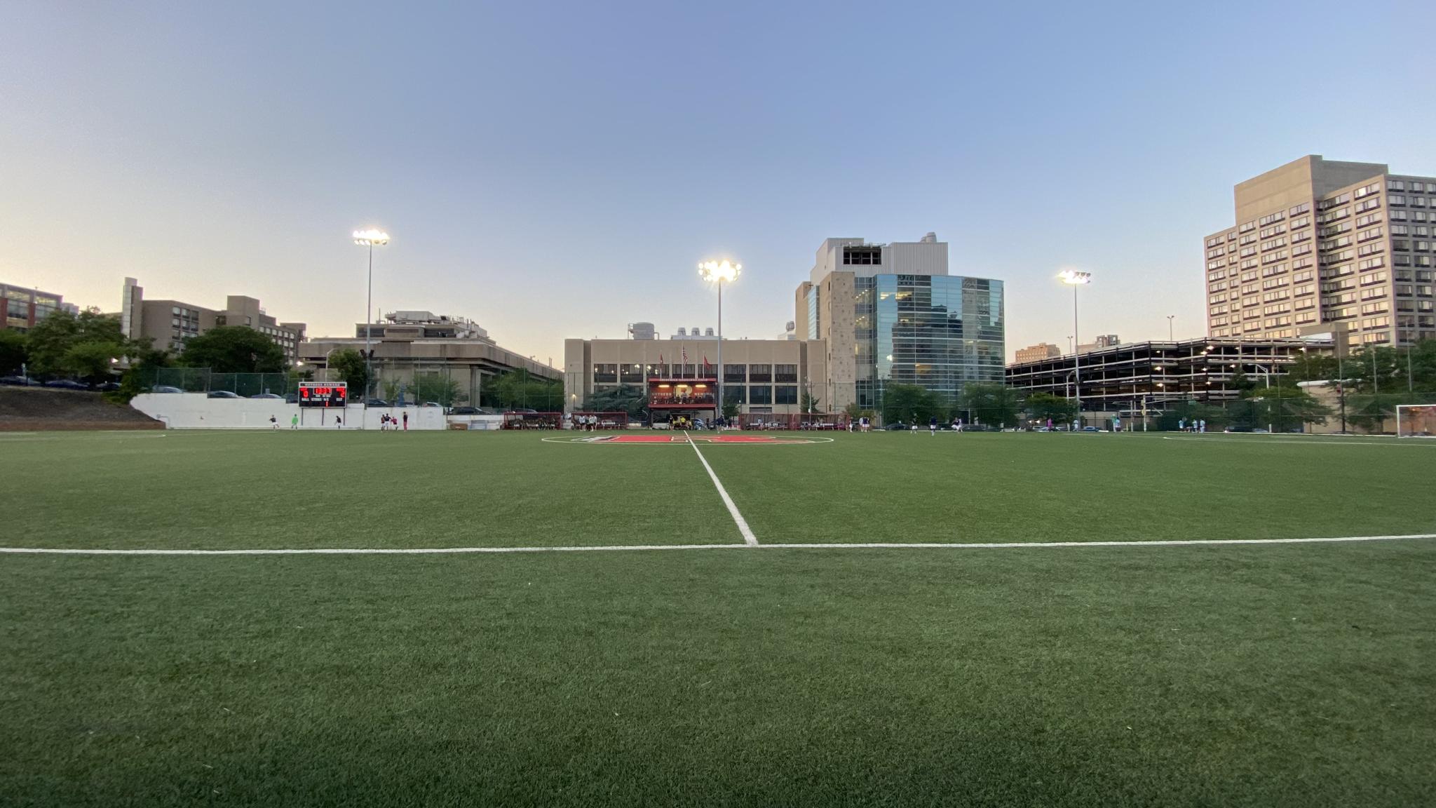A photo of Frederick Douglass Field from field level