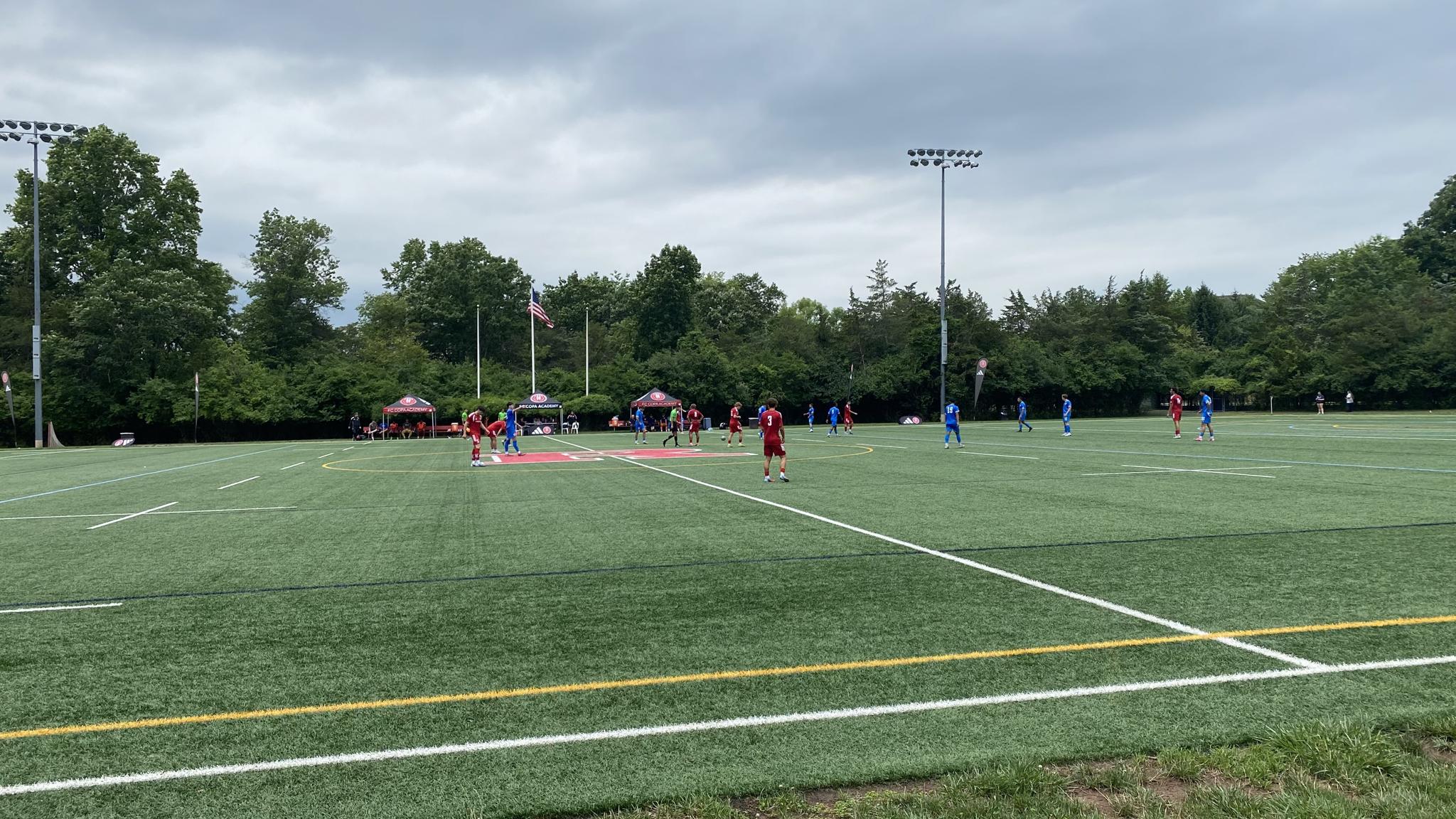 Soccer being played at Rutgers Sports Club Field