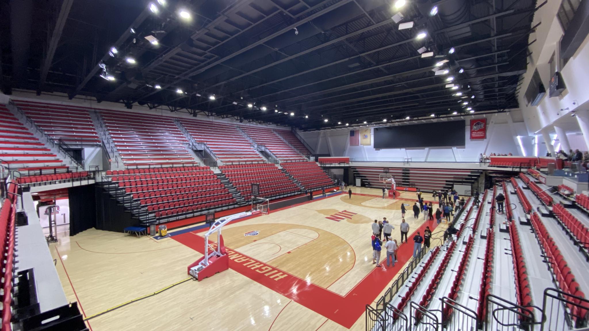 A photo of a basketball arena