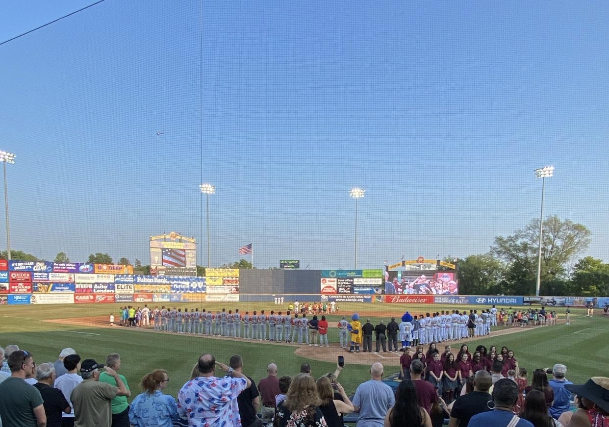 The pregame anthem from a Trenton Thunder game