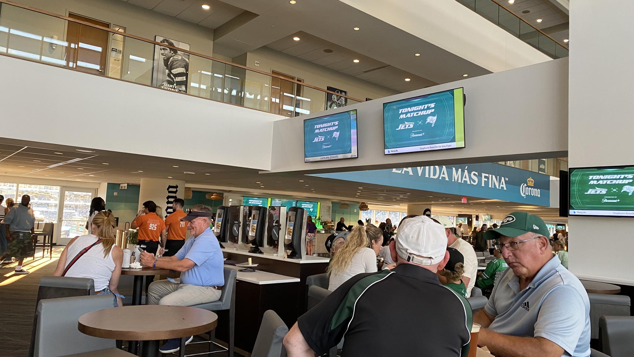 a photo of a club area at MetLife Stadium