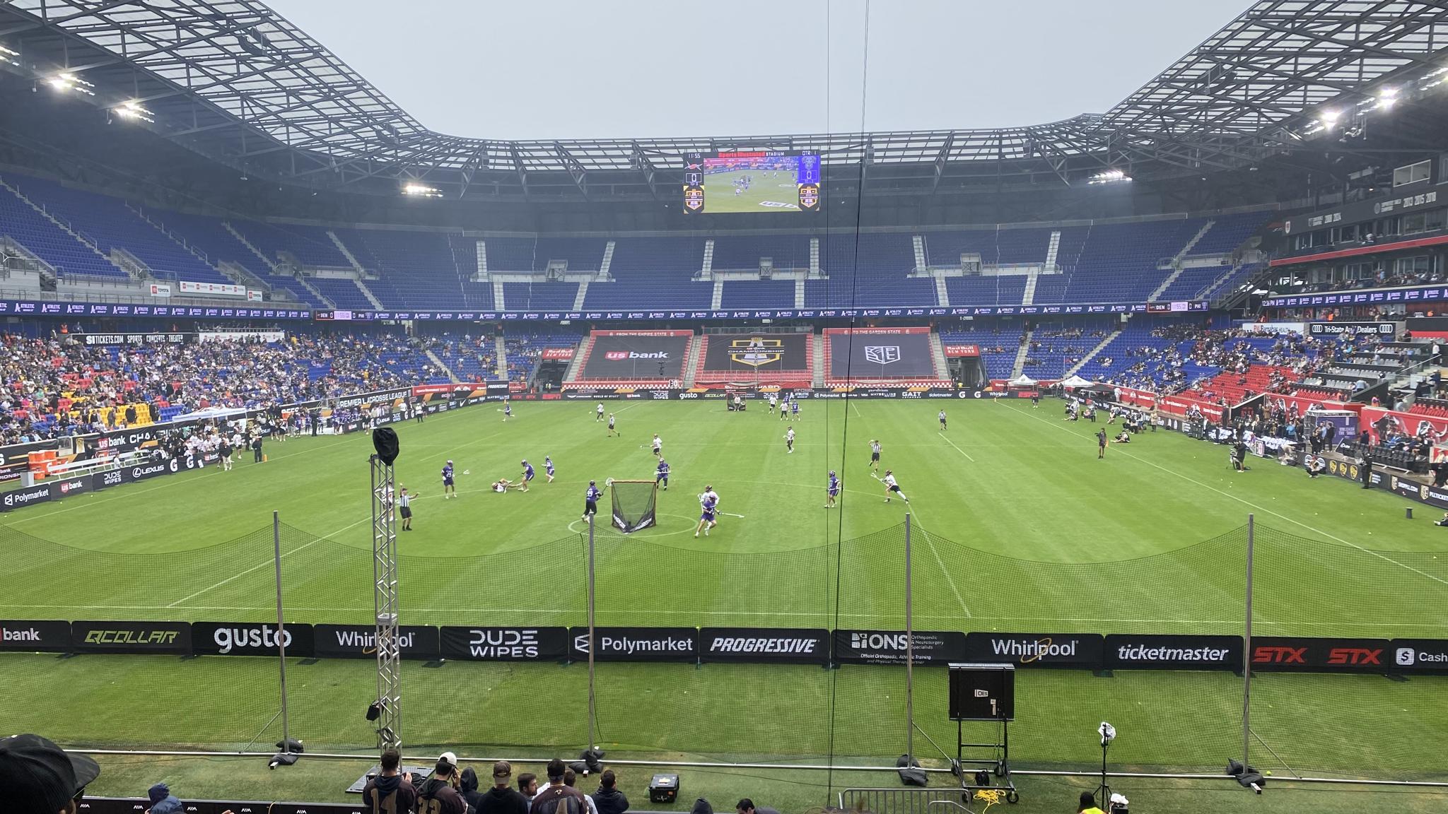 A photo of a lacrosse game at Sports Illustrated Stadium