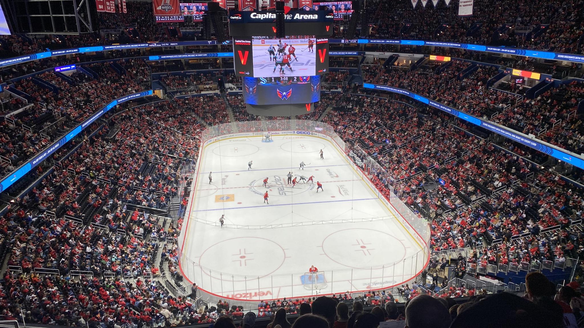 A photo inside Capital One Arena