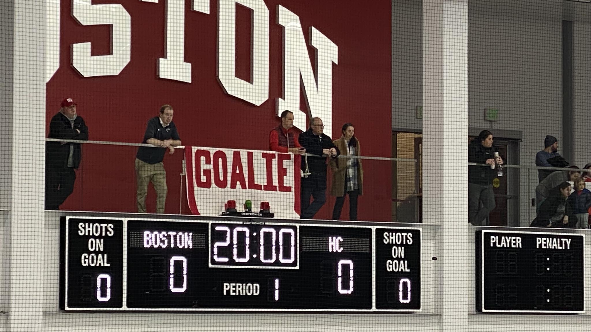A photo of a banner that says "GOALIE"