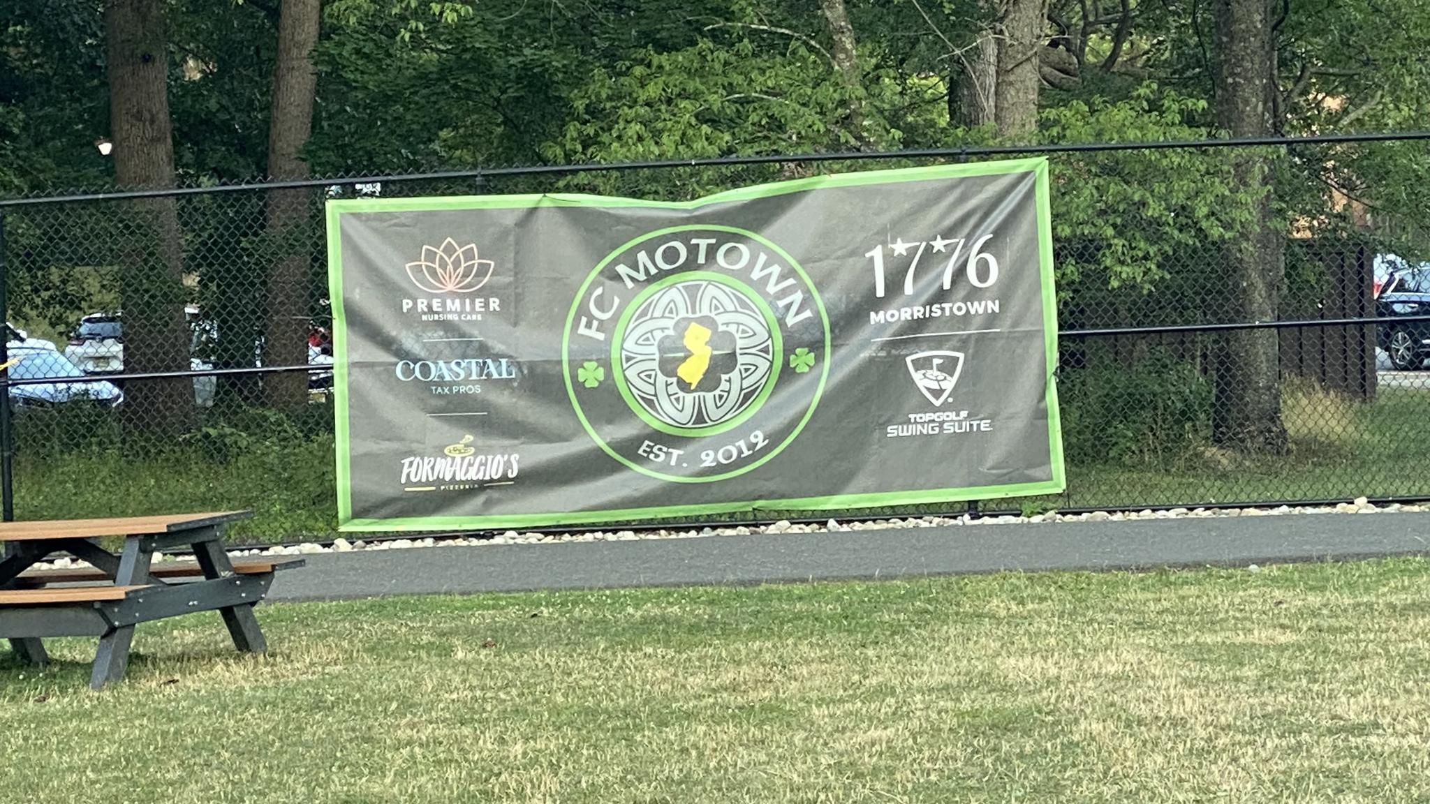 An image of a banner featuring the FC Motown logo
