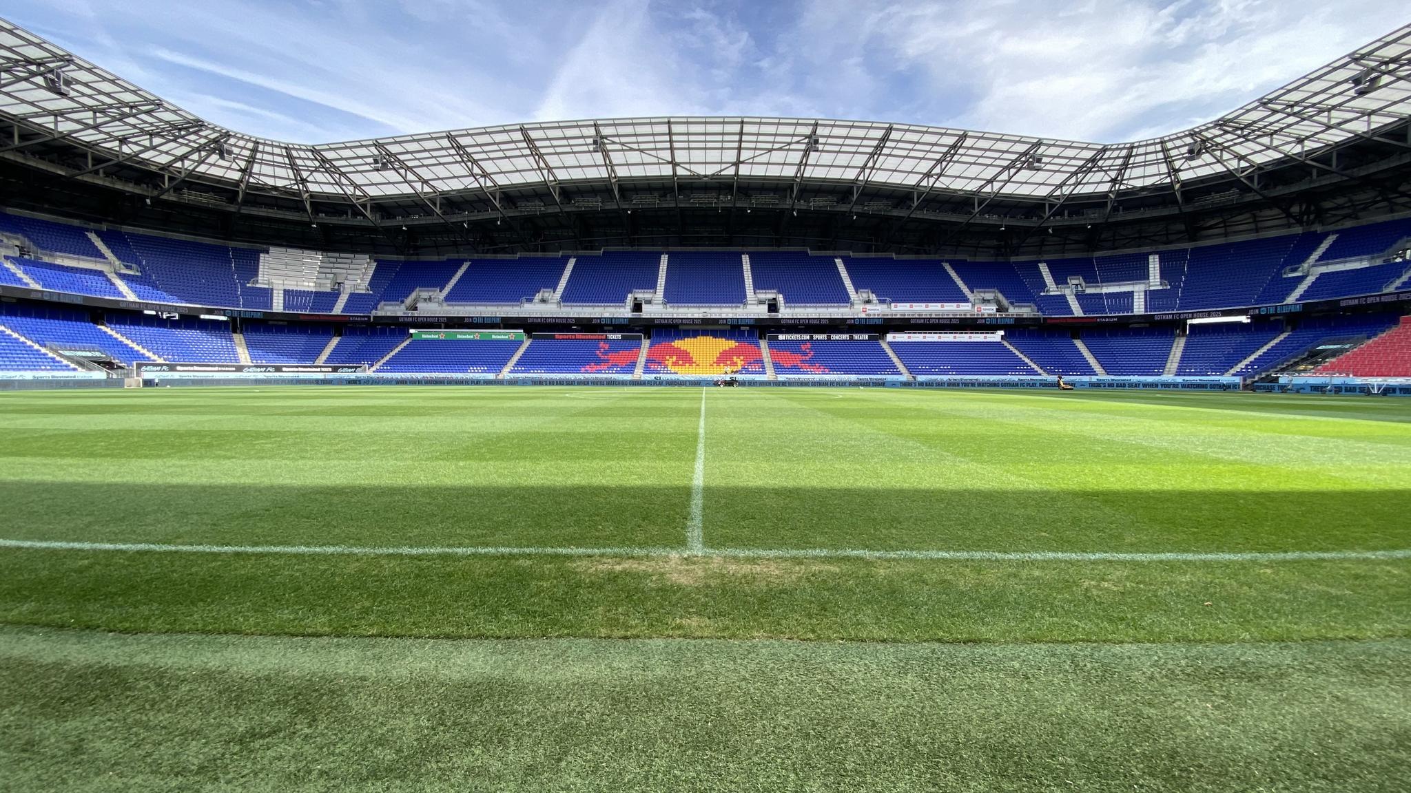A photo of Sports Illustrated Stadium from field level